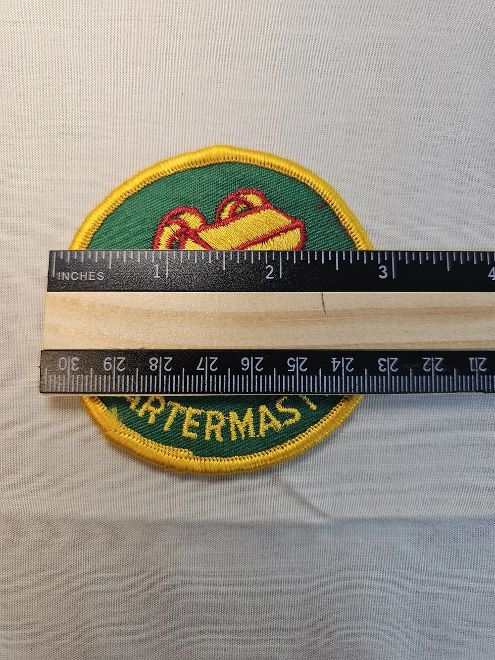 Green & Yellow Quartermaster Patch - Embroidered Men’s Bag Accent